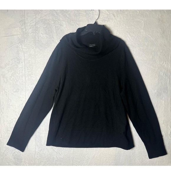 NWOT Talbots Black Turtleneck 100% Merino Wool Sweater Size XL‎ *small hole* - Picture 1 of 6